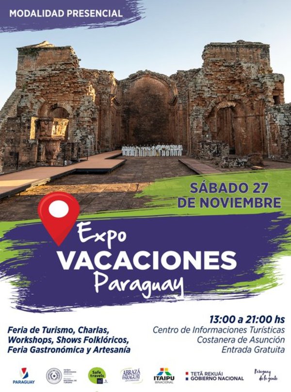 La Expo Vacaciones Paraguay concentrará toda la oferta turística del país