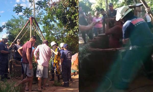 Bomberos rescatan a hombre que cayó a un pozo – Prensa 5