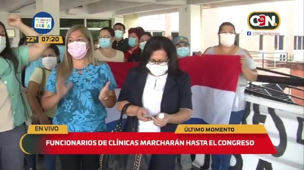 Funcionarios del Hospital de Clínicas marcharán hasta el Congreso - C9N