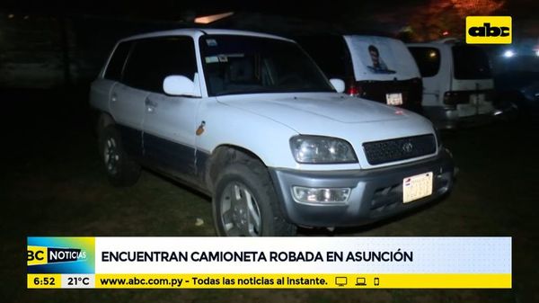Encuentran camioneta robada en Asunción - ABC Noticias - ABC Color