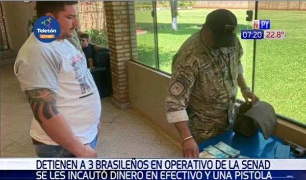 Dos brasileños y un paraguayo caen en operativo de la Senad