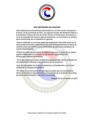 Ingenua “aclaración” del gobernador Hugo Javier para justificar transferencia a ONG investigada por la fiscalía - Nacionales - ABC Color
