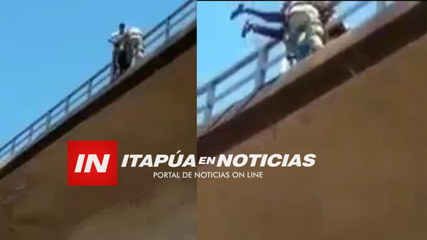 MARINERO SALVÓ A HOMBRE QUE PRETENDÍA LANZARSE AL AGUA DESDE EL PUENTE. - Itapúa Noticias