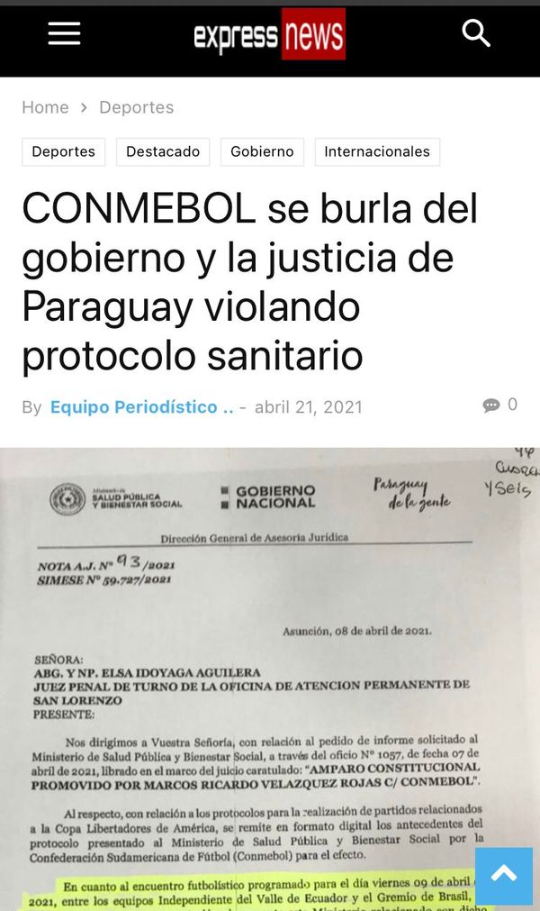 Cadena de irregularidades de CONMEBOL culmina en bochorno del clásico Brasil vs. Argentina