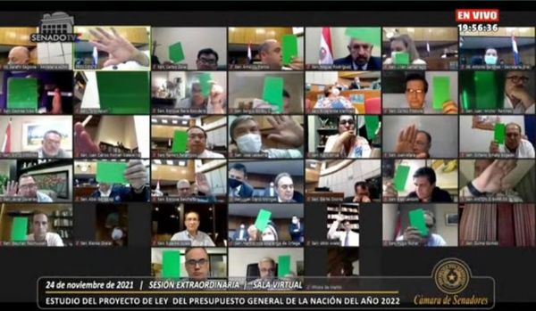 PGN 2022: El Senado aprueba el proyecto con modificaciones y lo devuelve a Diputados - Nacionales - ABC Color