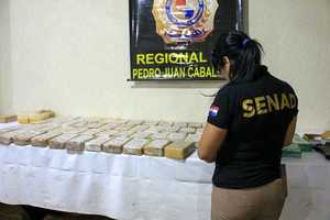 Más de 215 kilos de cocaína incauta la Senad en Pedro Juan Caballero