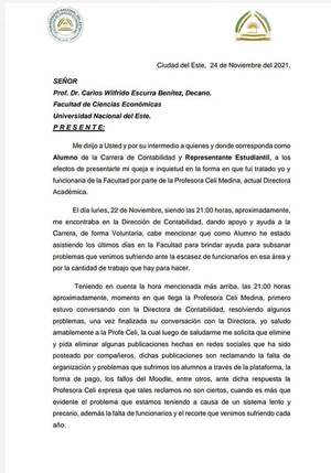 Lamentan prepotencia de directora académica de la FCE-UNE - La Clave
