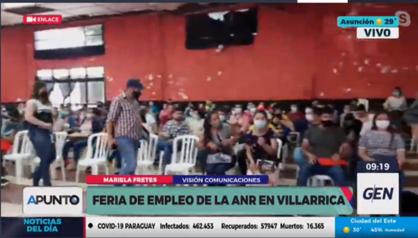 Diario HOY | Se realiza hoy la Feria de Empleos de la ANR en la Seccional Colorada de Villarrica