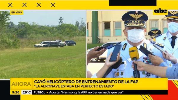 Fallecen dos tripulantes tras la caída del helicóptero de la FAP - ABC Noticias - ABC Color