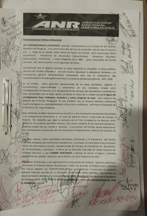 Convencionales colorados de Central apoyan a Velázquez - El Trueno
