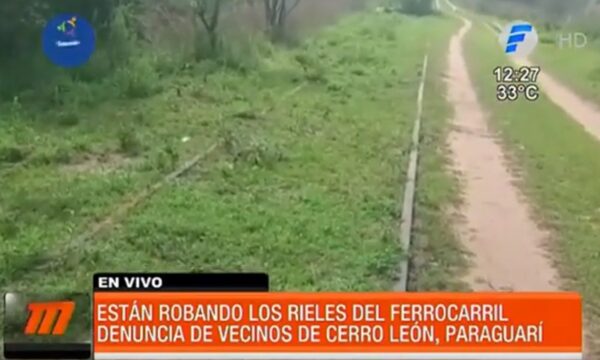 Roban rieles del ferrocarril en Paraguarí | Telefuturo