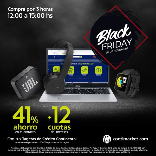 Contimarket.com se suma al Black Friday - Megacadena — Últimas Noticias de Paraguay