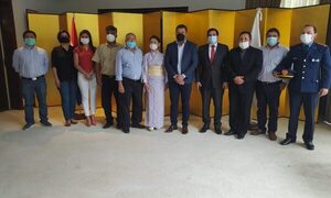 Firman convenio para construcción de empedrados en Raúl Peña
