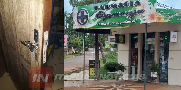 FARMACIA FUE BLANCO DE UN HECHO DE HURTO EN LA MADRUGADA DE VIERNES - Itapúa Noticias