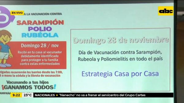 Este domingo vacunarán casa por casa contra la Sarampión, la Rubéola y la Polio - A la gran 730 - ABC Color