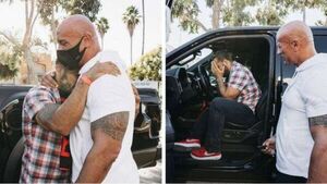 Dwayne Johnson le regala su camioneta a un fanático latino por sus buenas acciones
