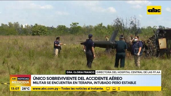 Único sobreviviente del accidente aéreo está intubado en terapia, pero estable - ABC Noticias - ABC Color
