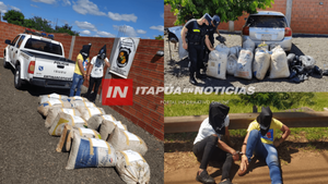 12 BOLSAS CON MARIHUANA PICADA INCAUTADOS Y DOS HOMBRES DETENIDOS - Itapúa Noticias