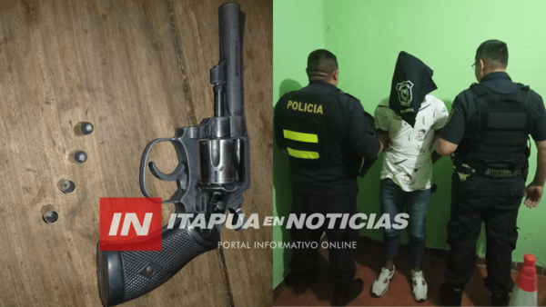 POLICIA DE FRANCO LOGRA CONTROLAR A UN BORRACHO ARMADO EN UN LOCAL GASTRONÓMICO - Itapúa Noticias