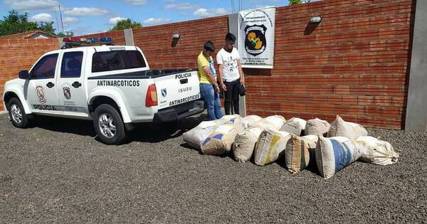 La Nación / Detienen a dos hombres que transportaban más de 150 kilos de marihuana