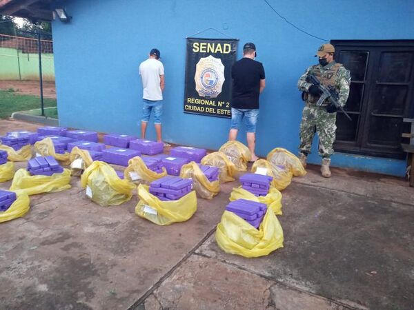 Detienen a dos mulas con 402 kilos de marihuana - ABC en el Este - ABC Color