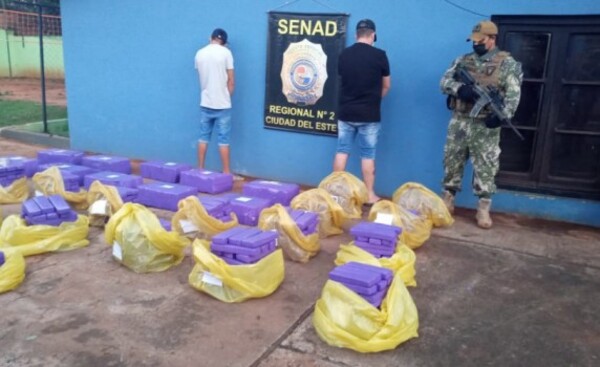 Mulas son detenidas con 402kg de marihuana por agentes de SENAD