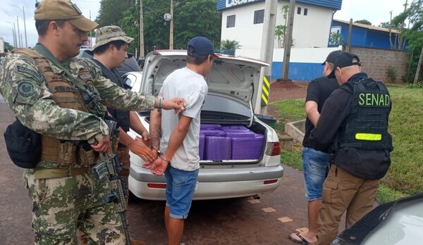 Senad incautó más de 400 kilos de marihuana y detiene a dos personas en Alto Paraná