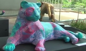 Exponen esculturas de Yaguaretes en el Congreso Nacional - SNT