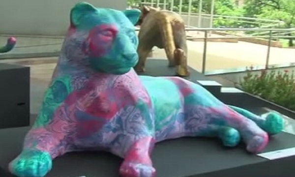 Exponen esculturas de Yaguaretes en el Congreso Nacional - SNT