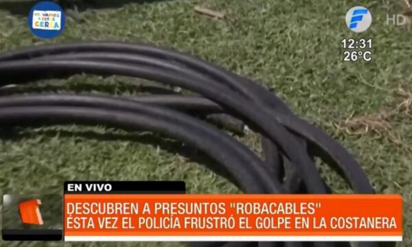 Descubren a presuntos ''robacables" en la Costanera de Asunción | Telefuturo