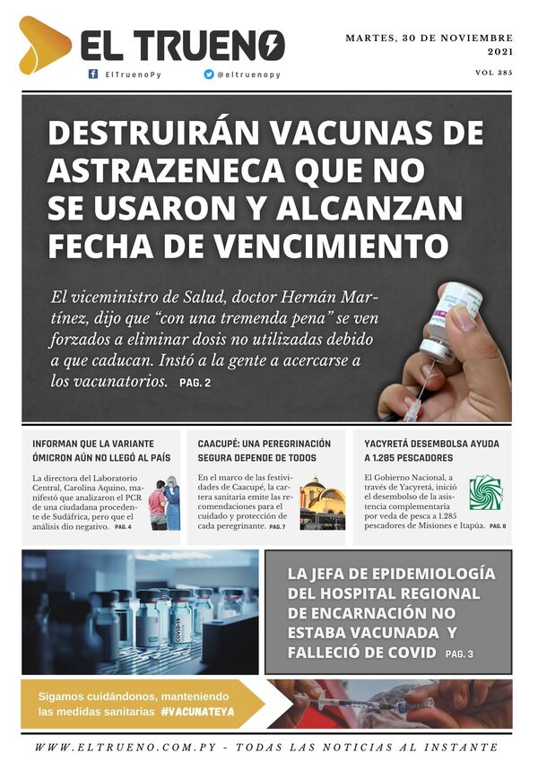 E-paper 30 de noviembre 2021 - El Trueno