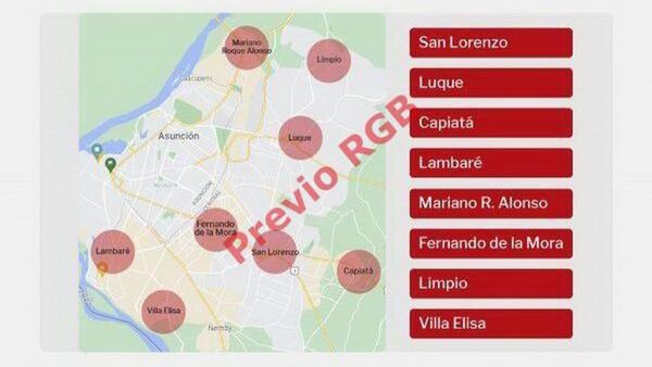 Pintan zonas rojas a municipios