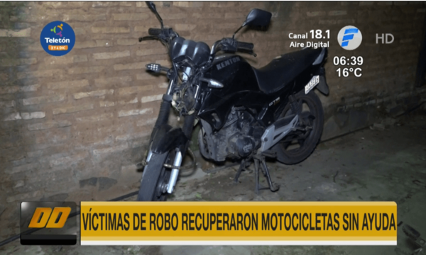 Víctimas de robo recuperaron motocicletas sin ayuda de la Policía | Telefuturo