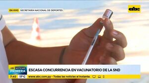 Escasa concurrencia en vacunatorio de la SND - ABC Noticias - ABC Color