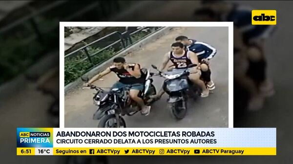Abandonaron dos motocicletas robadas - ABC Noticias - ABC Color