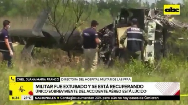 Único sobreviviente de accidente aéreo se recupera satisfactoriamente