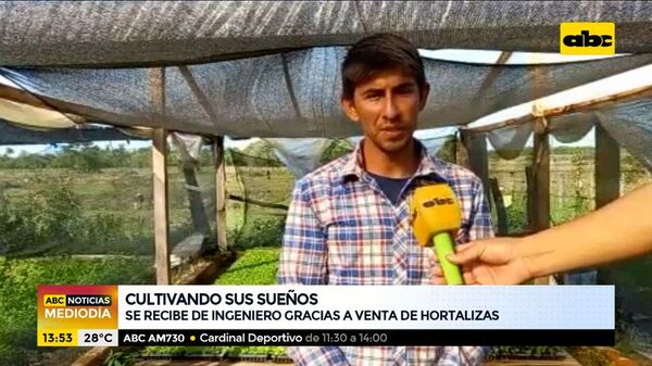 Cultivando sus sueños: se recibe de ingeniero gracias a la venta de hortalizas - ABC Noticias - ABC Color