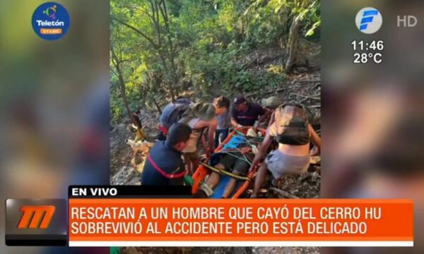 Joven que cayó del Cerro Hû fue rescatado con vida | Telefuturo