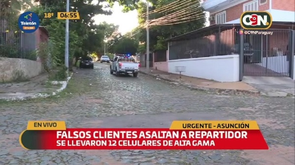 Repartidor asaltado habría recibido el pedido desde Tacumbú - C9N