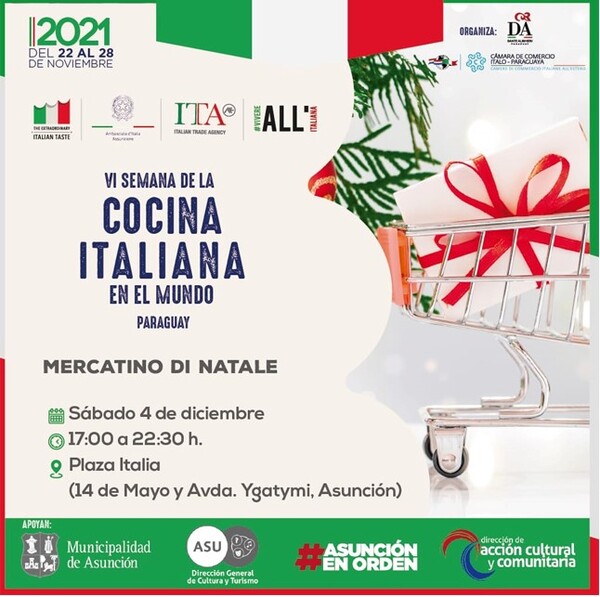 Mercado navideño este sábado en la plaza Italia de Asunción - .::Agencia IP::.