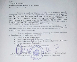 FONACIDE: Comuna presentó informe del primer cuatrimestre - Noticde.com