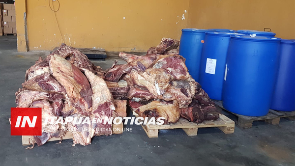 CARNE SIN CADENA DE FRÍO Y COMBUSTIBLE INCAUTADOS EN ZONA PRIMARIA - Itapúa Noticias