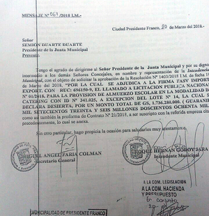 A las apuradas, concejales franqueños aprueban licitación de almuerzo escolar - Noticde.com