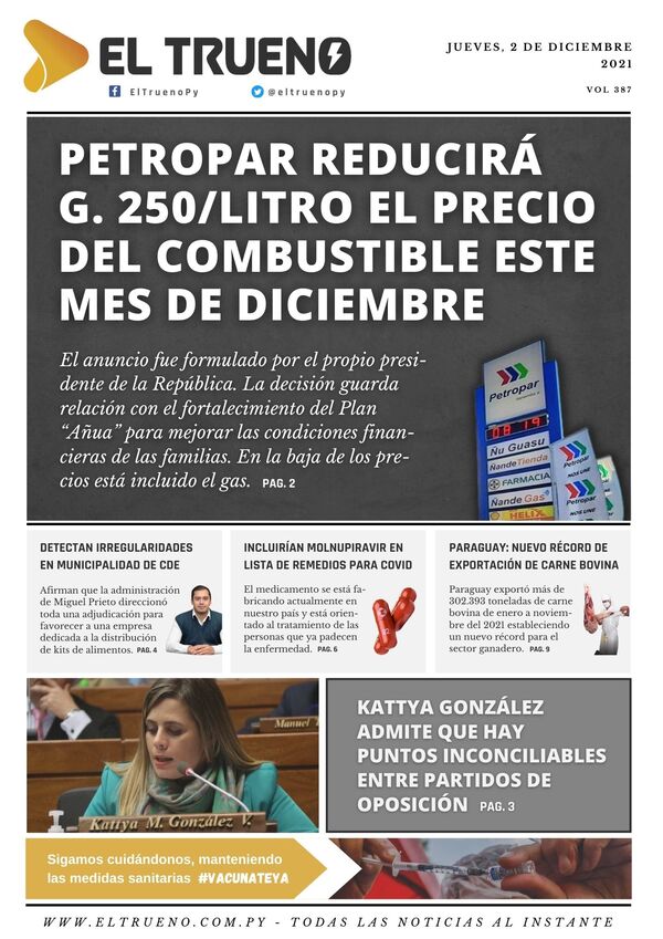 E-paper 2 de diciembre 2021 - El Trueno