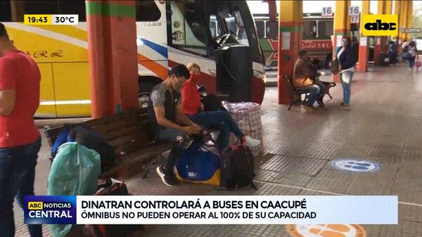 Dinatran controlará a buses en Caacupé durante toda la semana  - ABC Noticias - ABC Color