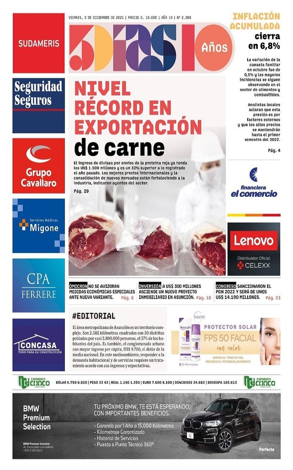 Portadas de este viernes 3 de diciembre de 2021