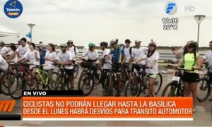 Ciclistas no podrán llegar hasta la Basílica desde el lunes | Telefuturo