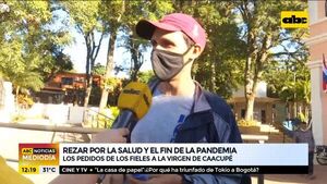 Rezar por la salud y el fin de la pandemia, los pedidos de los fieles en Caacupé - ABC Noticias - ABC Color