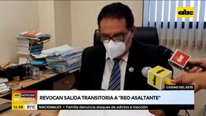 Revocan salida transitoria al “preso asaltante” - ABC Noticias - ABC Color