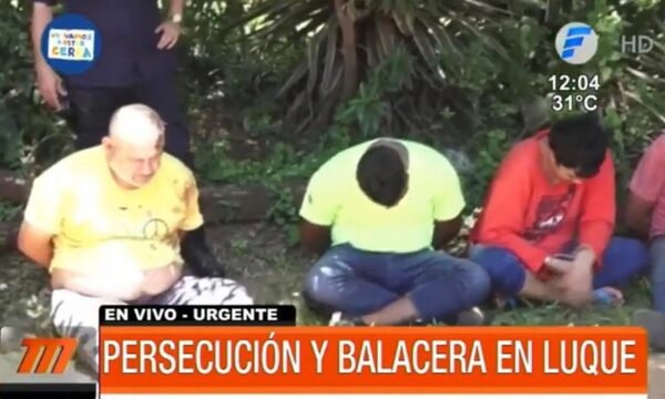 Persecución y balacera en la ciudad del Luque | Telefuturo